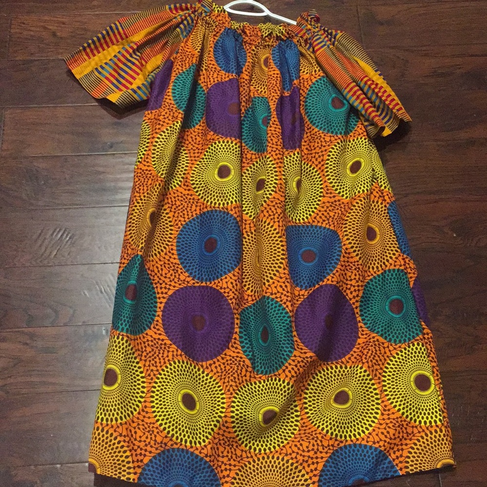 Multicolored Traditional African Print Dress